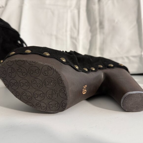 Flogg Black Suede Platform Clogs | Women’s 6.5 - Picture 8 of 11